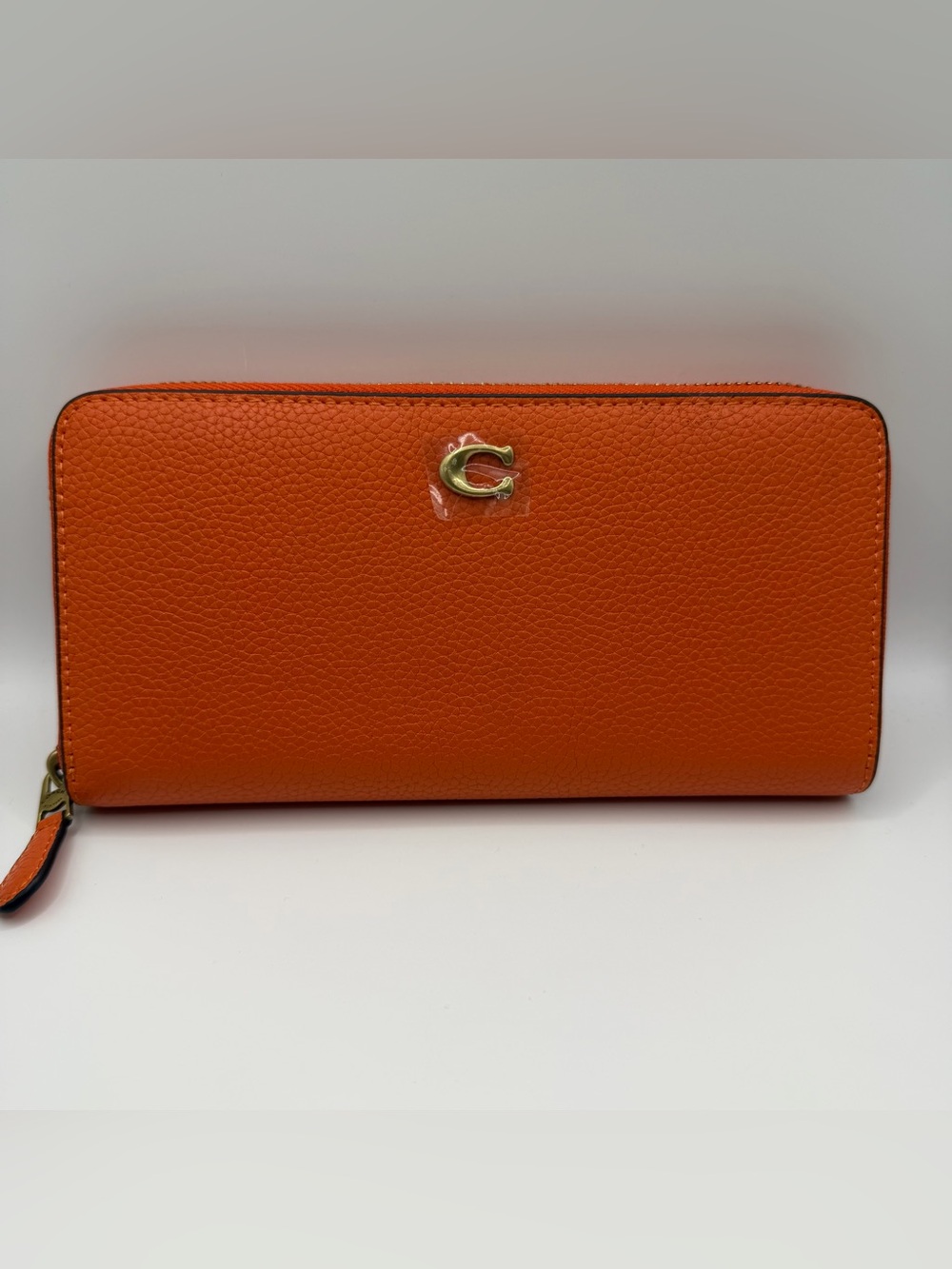Coach Orange Continental Zip Wallet - Picture 2 of 9